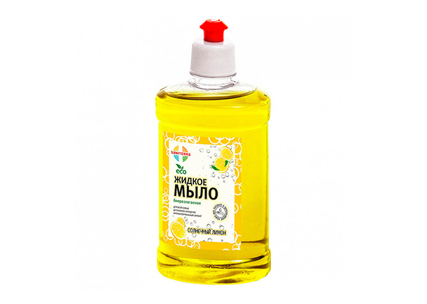 Жидкое мыло SANITERRA "Солнечный лимон" 500мл (пуш-пул)